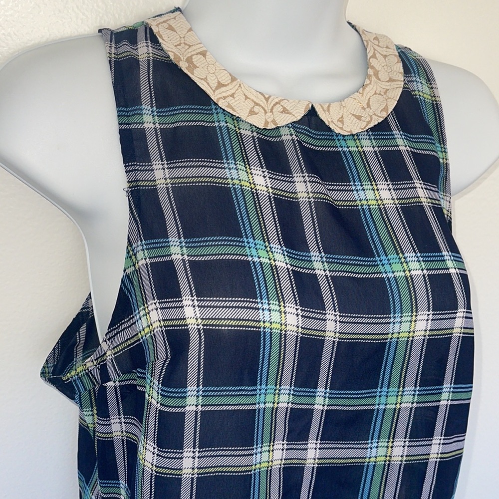 Womens Hollister tank blouse size small cute collar